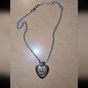 Vtg Juicy Couture Heart Chain Necklace